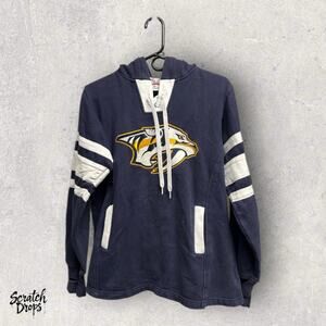 Vintage Y2K NHL Nashville Predators Hoodie Fabi Sportswear sz Medium